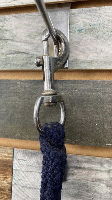 USED Golden Horseshoe Equestrian Navy Lead Rope 84" Navy