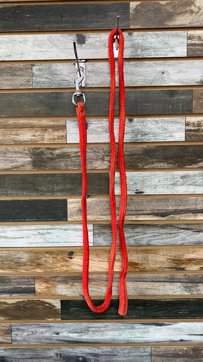 USED Golden Horseshoe Equestrian Lead Rope 87" Red-Orange