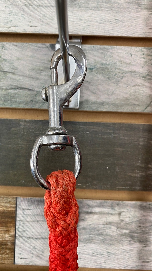 USED Golden Horseshoe Equestrian Lead Rope 87" Red-Orange