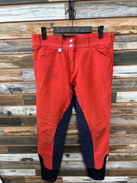 USED Horze Ladies English Breeches 30 Orange