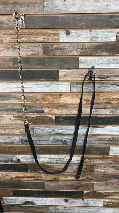 USED  Nylon Lead Rope with Chain  Black