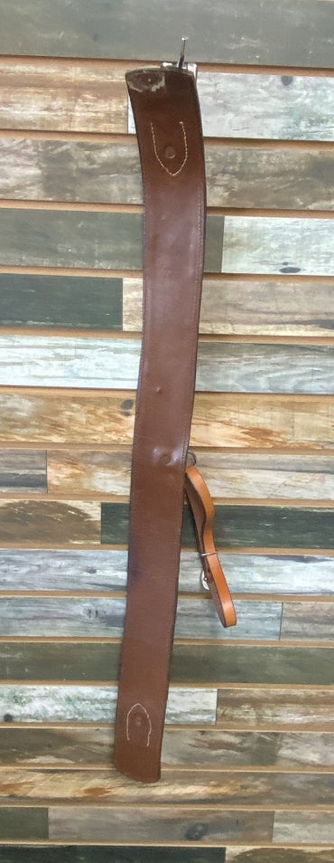 USED  Western Leather Rear Cinch With Stitching and Basketweave 38" Light Oil