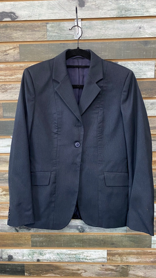USED Millers Youth Show Coat 10L Navy Pin Stripe