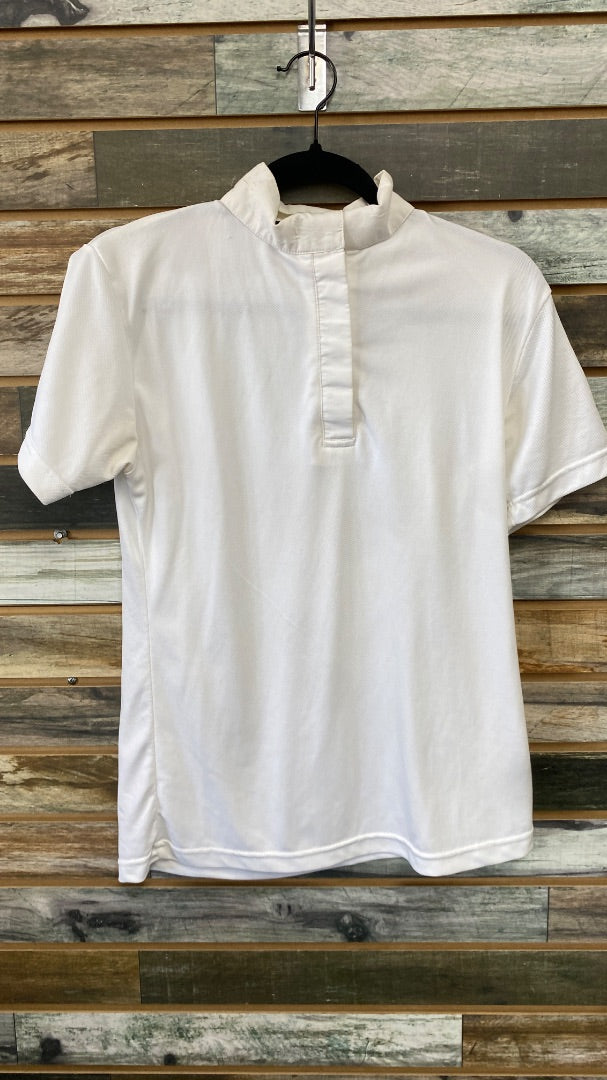 USED Riding Sport Ladies English Show Shirt Short Sleeve Large White