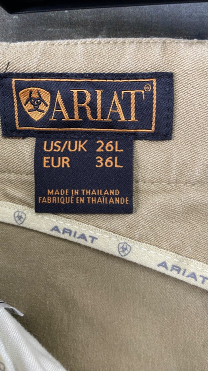 USED Ariat Knee Patch Breeches 26L Tan