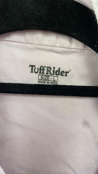 USED Tuff Rider Ladies English Show Shirt Long Sleeve Large Light Purple