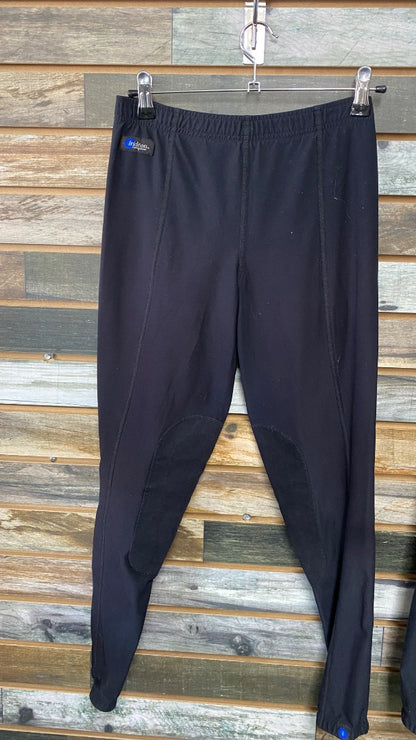 USED Irideon Ladies English Riding Tights  Knee Patch Medium Black