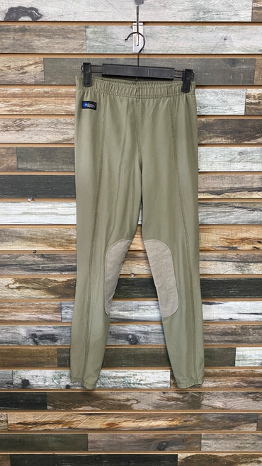 USED Irideon Knee Patch Tights Small Green