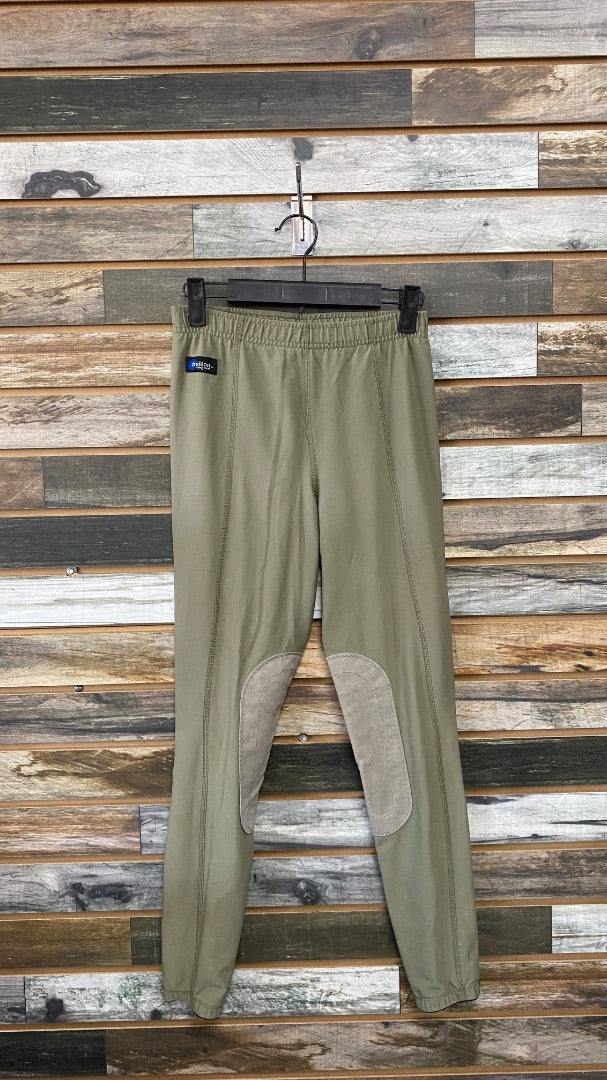 USED Irideon Knee Patch Tights Small Green