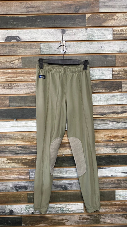 USED Irideon Knee Patch Tights Small Green