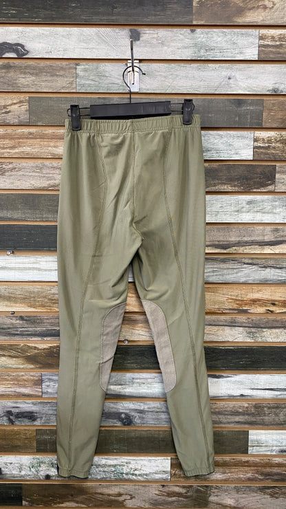 USED Irideon Knee Patch Tights Small Green