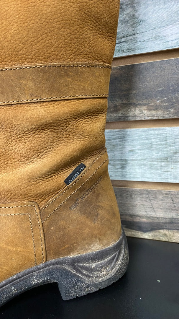 USED Dublin Ladies Tall River Boots 8.5 Light Brown