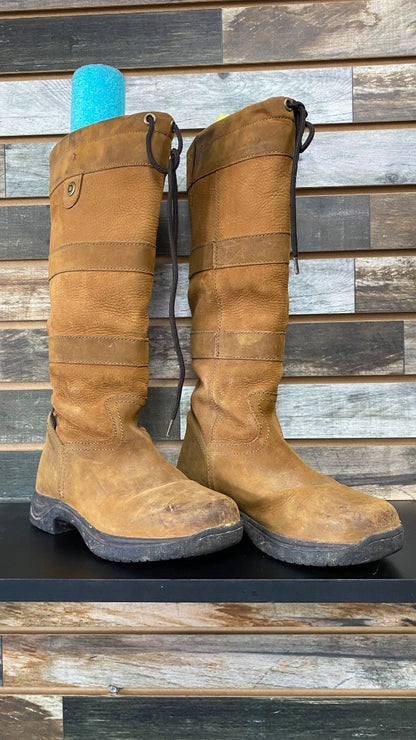 USED Dublin Ladies Tall River Boots 8.5 Light Brown