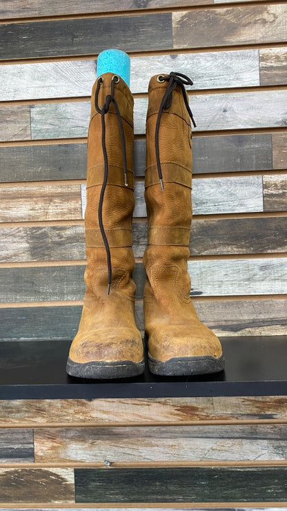 USED Dublin Ladies Tall River Boots 8.5 Light Brown