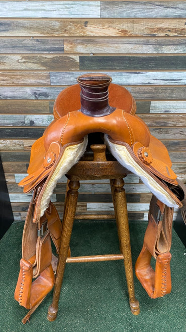 USED American Saddlery Brazos Roper Saddle 16" Natural