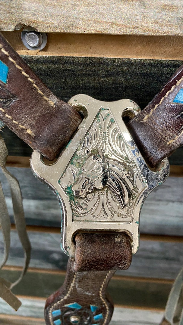 USED Golden Horseshoe Equestrian Breast Collar Horse Brown