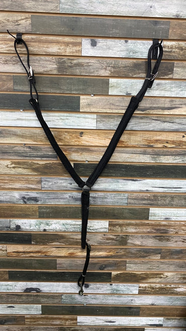 USED Weaver Western BreastCollar With Felt Horse Black