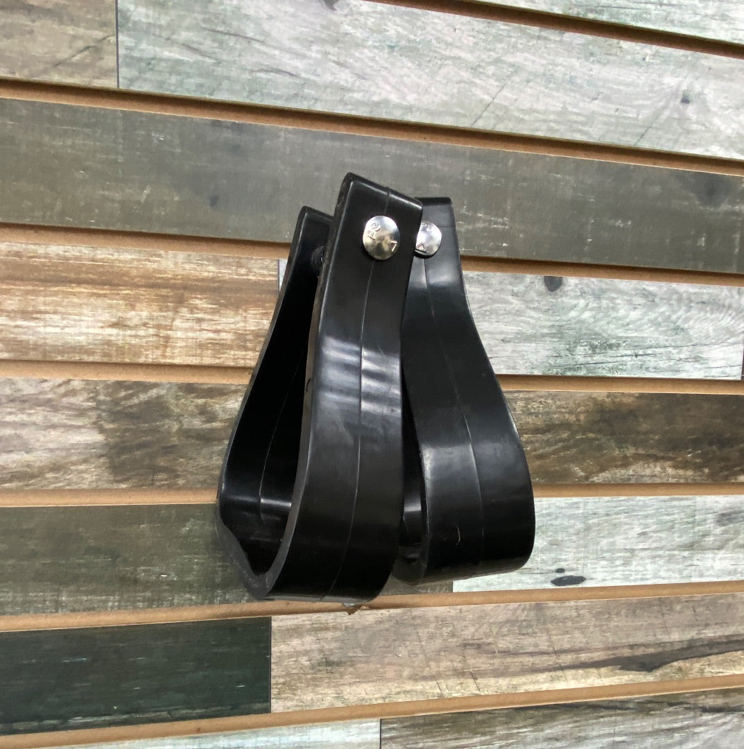 USED Tough 1 Western Stirrups (2) 4.5” Black
