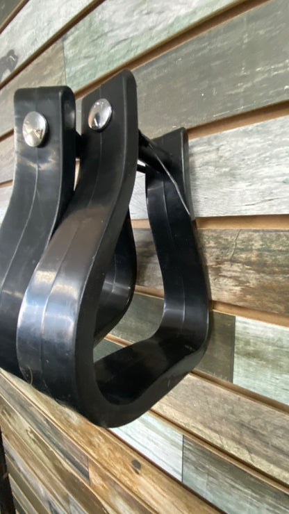 USED Tough 1 Western Stirrups (2) 4.5” Black