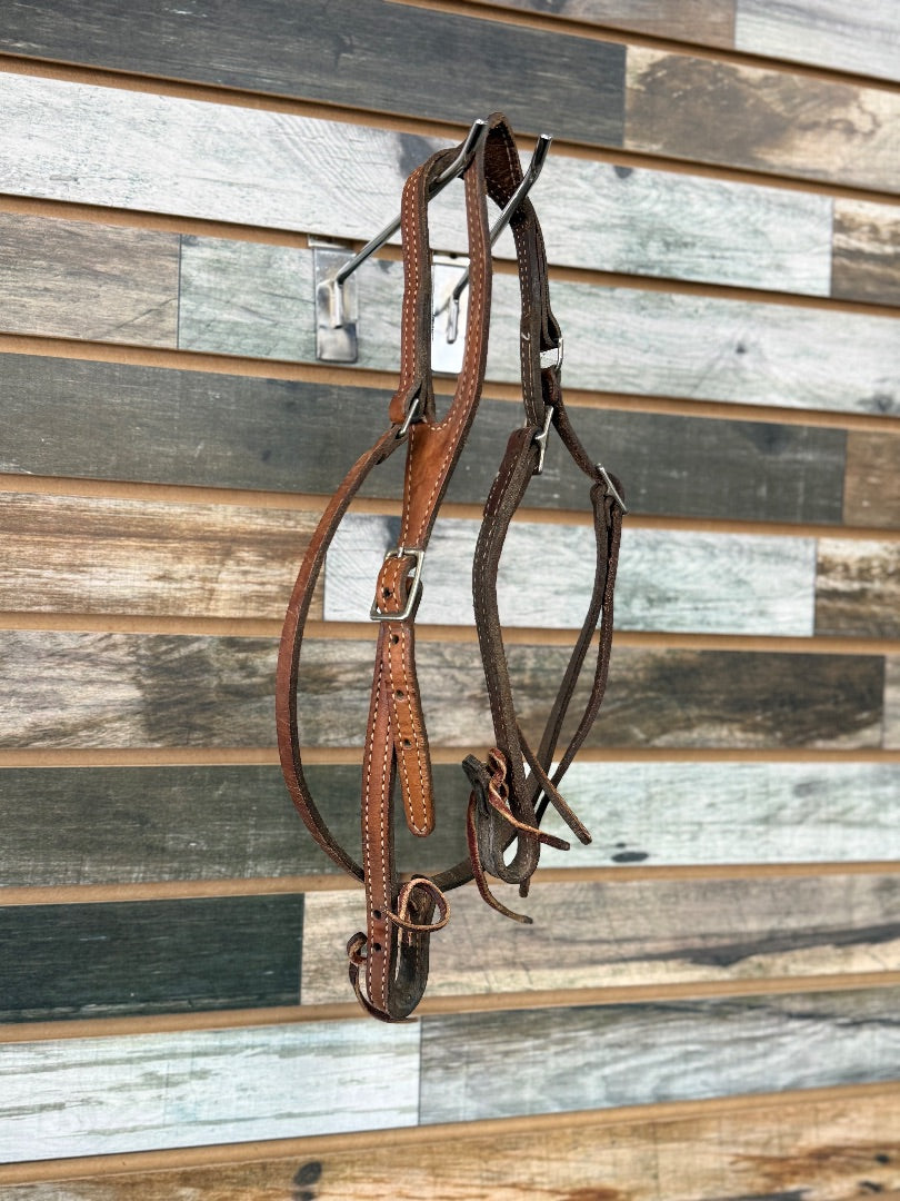 USED Split/One Ear Headstall Light Oil