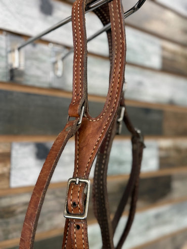 USED Split/One Ear Headstall Light Oil
