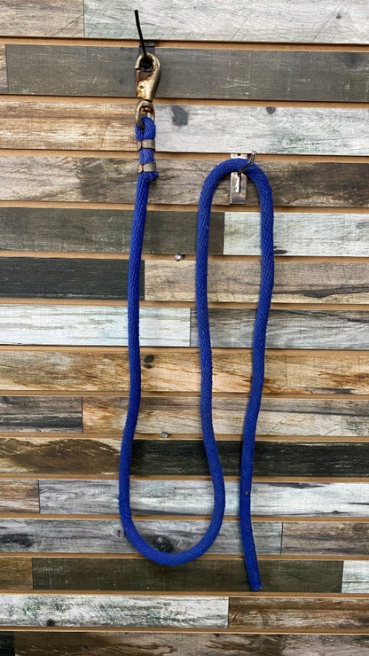 USED Golden Horseshoe Equestrian Nylon Lead Rope 7.5 ft Blue