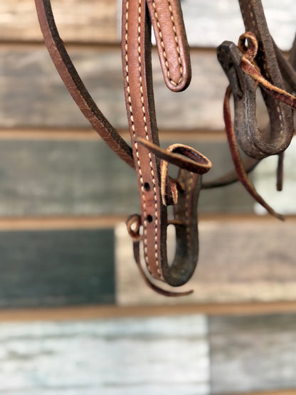 USED Split/One Ear Headstall Light Oil