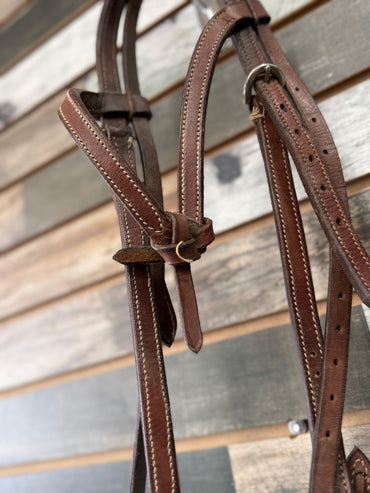 USED Browband Headstall Horse Medium Oil