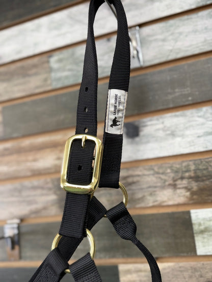 USED Large Black Weaver Nylon Halter