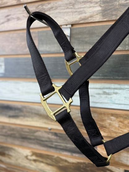 USED Large Black Weaver Nylon Halter