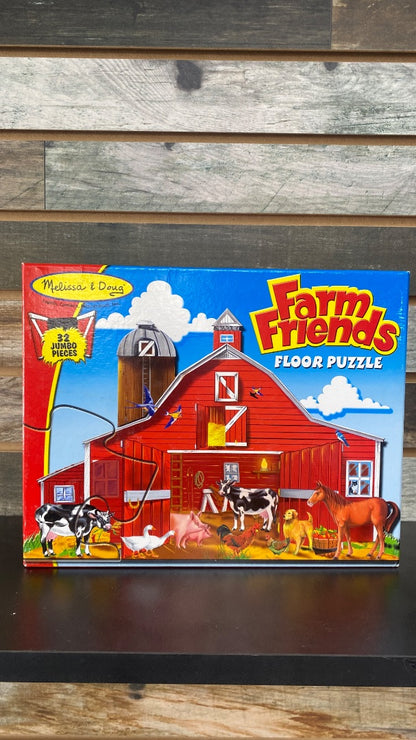 USED Melissa & Doug Puzzle Floor Size Farm Friends 2ft’ x 3ft’ Extra Large Multicolor