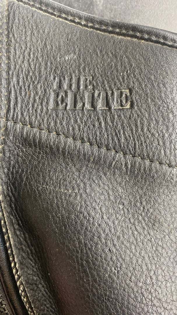 USED The Elite Leather Half Chaps Small Black