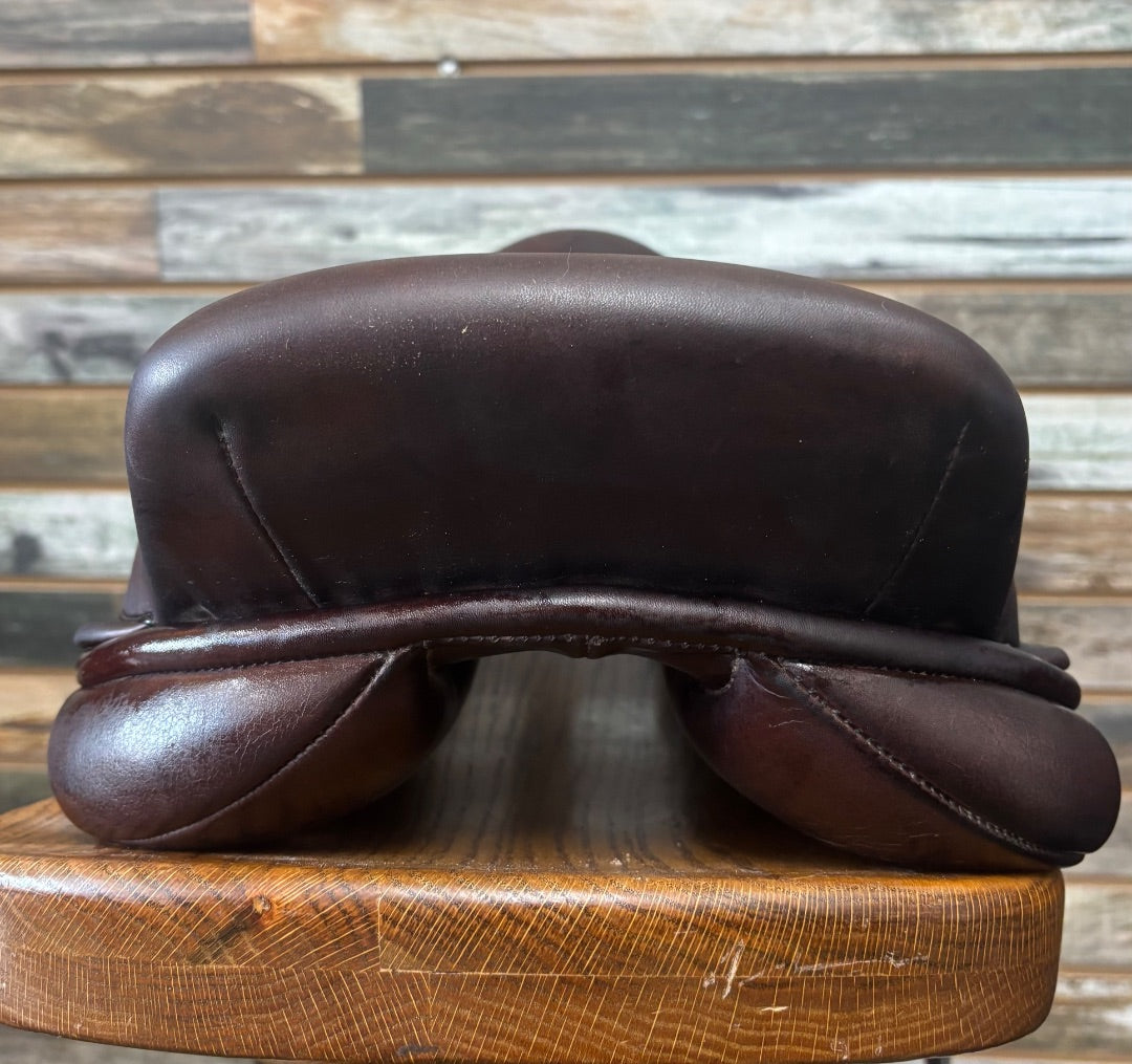USED Dover Circut Premier Monoflap Event Saddle 17" Chocolate