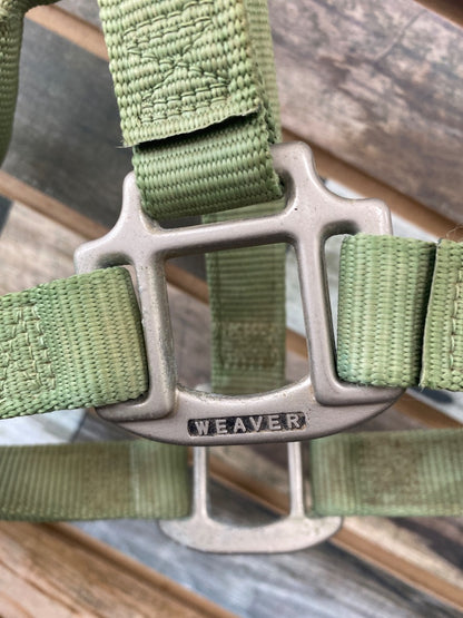 USED Weaver Nylon Halter Small Horse/Cob Lime Green