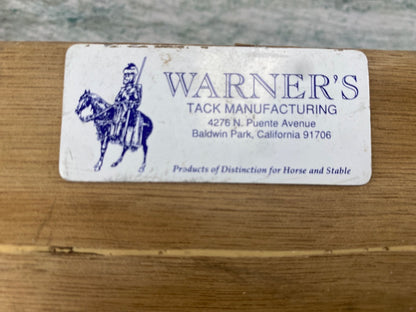 USED Warner’s Tack Manufacturing Bridal  Rack 36x6” Hunter Green/Silver/Wood