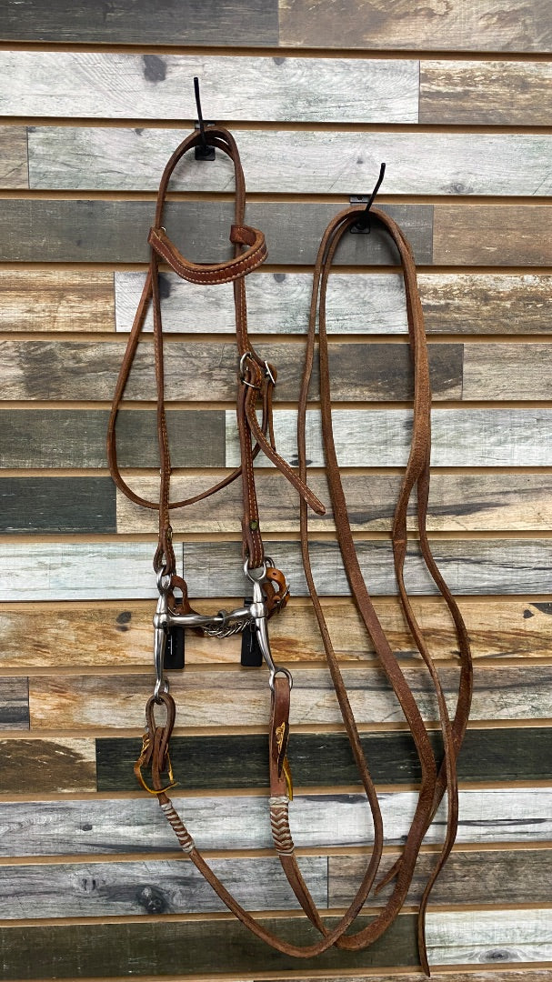 USED Browband Headstall with Bit & Split Reins