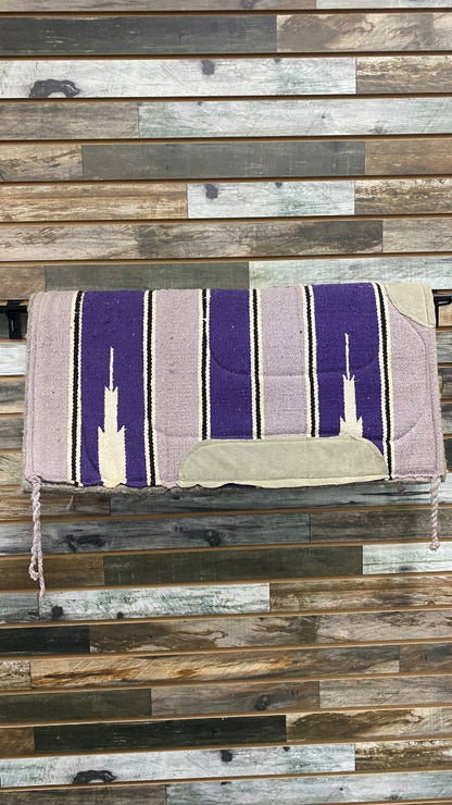 USED Lavender & Purple Wool Western Pad 28x28