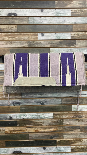 USED Lavender & Purple Wool Western Pad 28x28