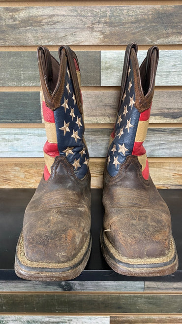 USED Durango Red, White, & Blue Western Boots (7M/8.5W)