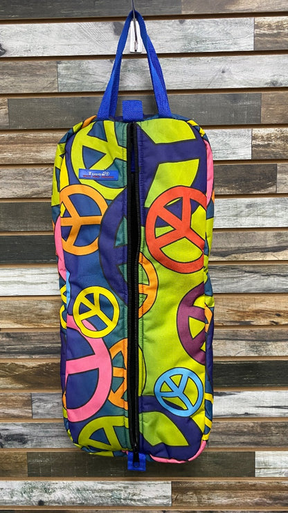 USED Tough1 Padded Bridle Bag One Size Multicolor Peace Signs