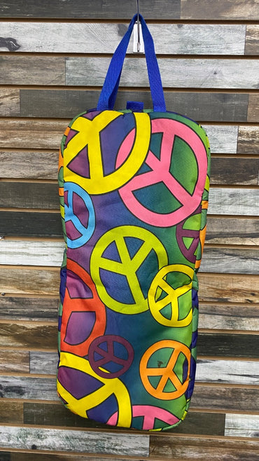USED Tough1 Padded Bridle Bag One Size Multicolor Peace Signs