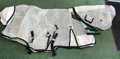 USED Fly Turtle Fly Sheet with Neck 72" White with Black Trim