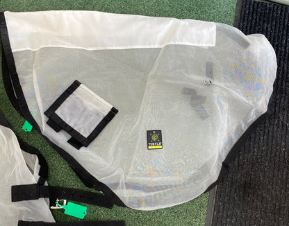 USED Fly Turtle Fly Sheet with Neck 72" White with Black Trim