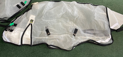 USED Fly Turtle Fly Sheet with Neck 72" White with Black Trim