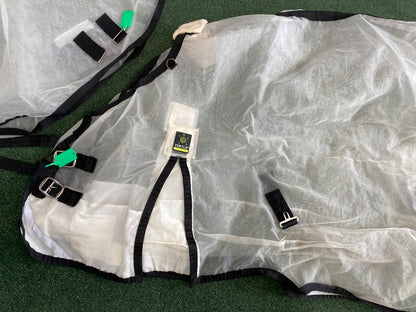 USED Fly Turtle Fly Sheet with Neck 72" White with Black Trim