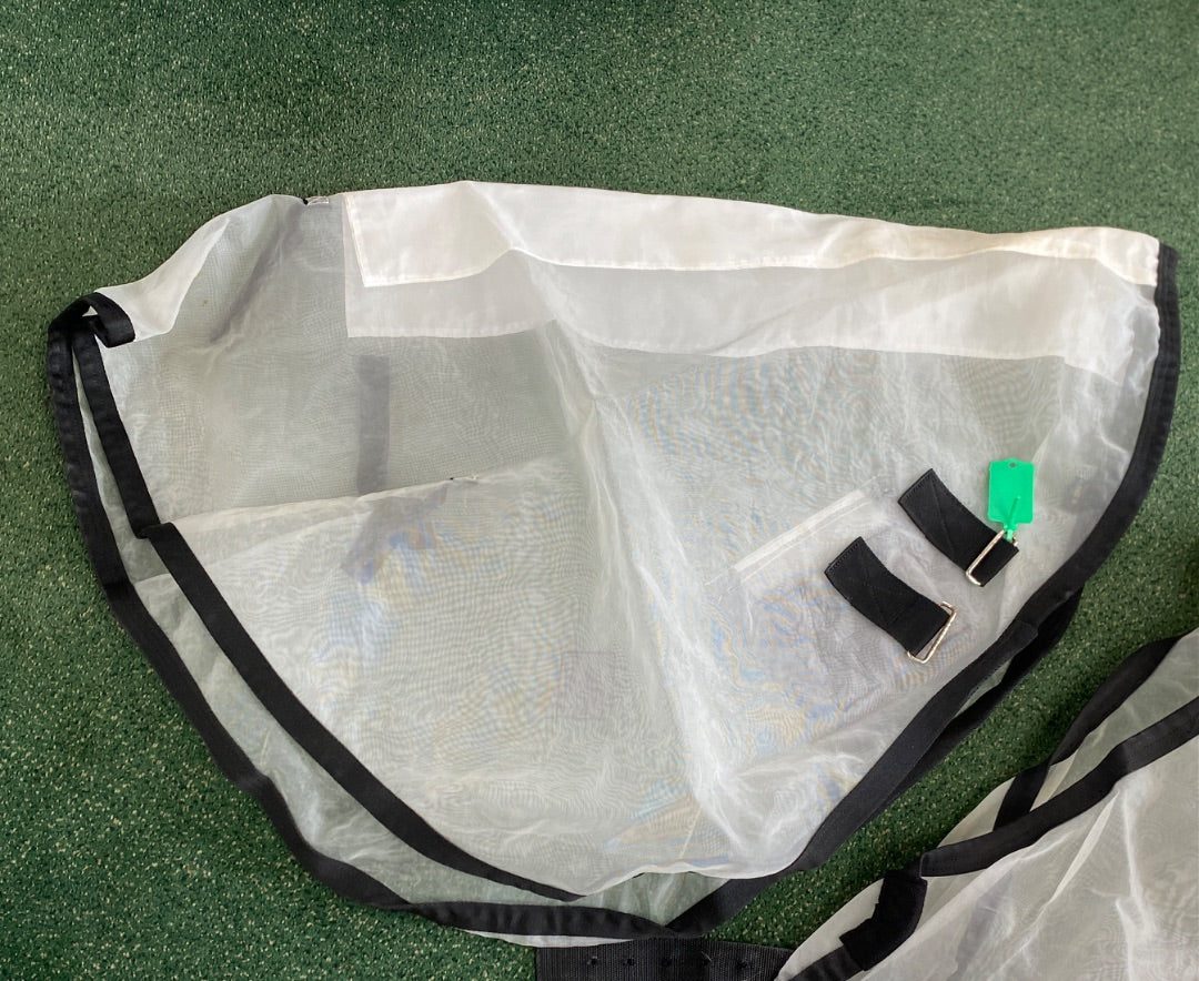 USED Fly Turtle Fly Sheet with Neck 72" White with Black Trim