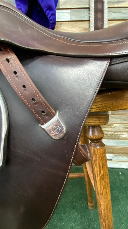 USED 18" Bates Caprilli Close Contact Jumping Saddle in Classic Brown