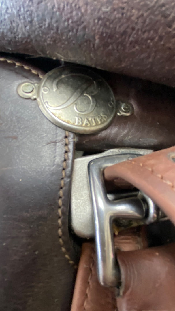 USED 18" Bates Caprilli Close Contact Jumping Saddle in Classic Brown