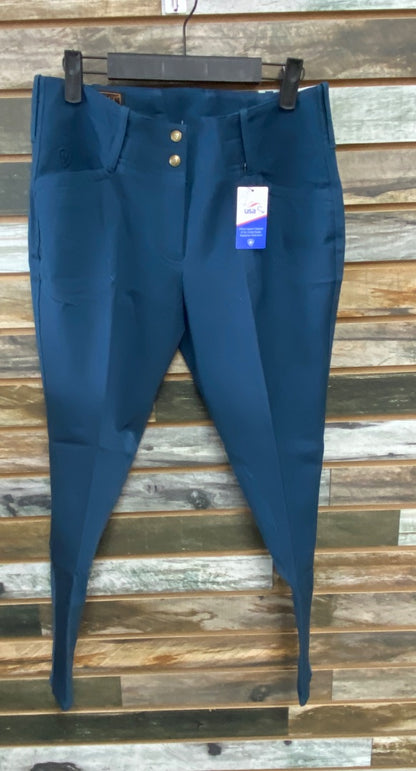 USED ARIAT Knee Patch Low Rise Breeches 28R Dark Teal