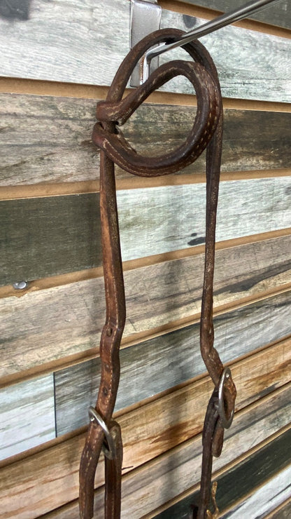 USED  One-Ear Leather Headstall with Korsteel Eggbutt Snaffle  Brown